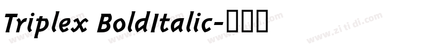 Triplex BoldItalic字体转换